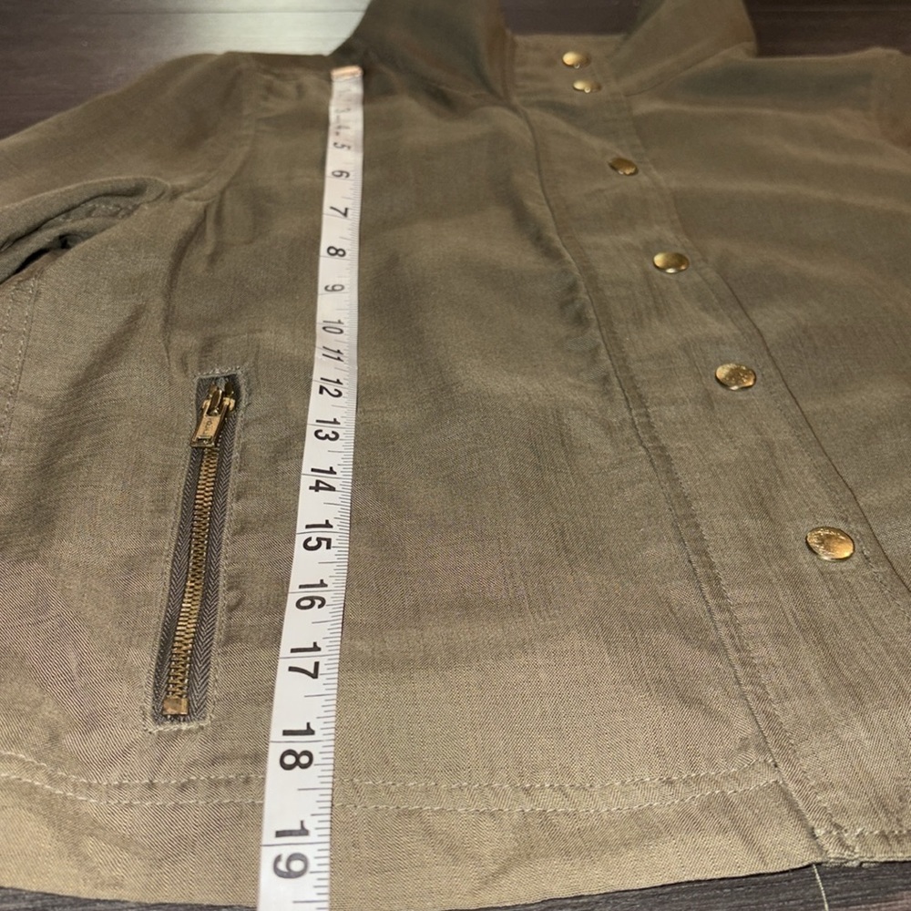Club Monaco Darby Tencel Utility Shirt Jacket Size XS Olive Green - Picture 11 of 14